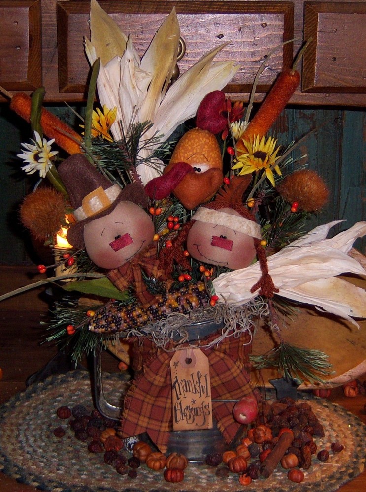 Primitive Thankful Blessings Fall Ornies Paper Pattern #228