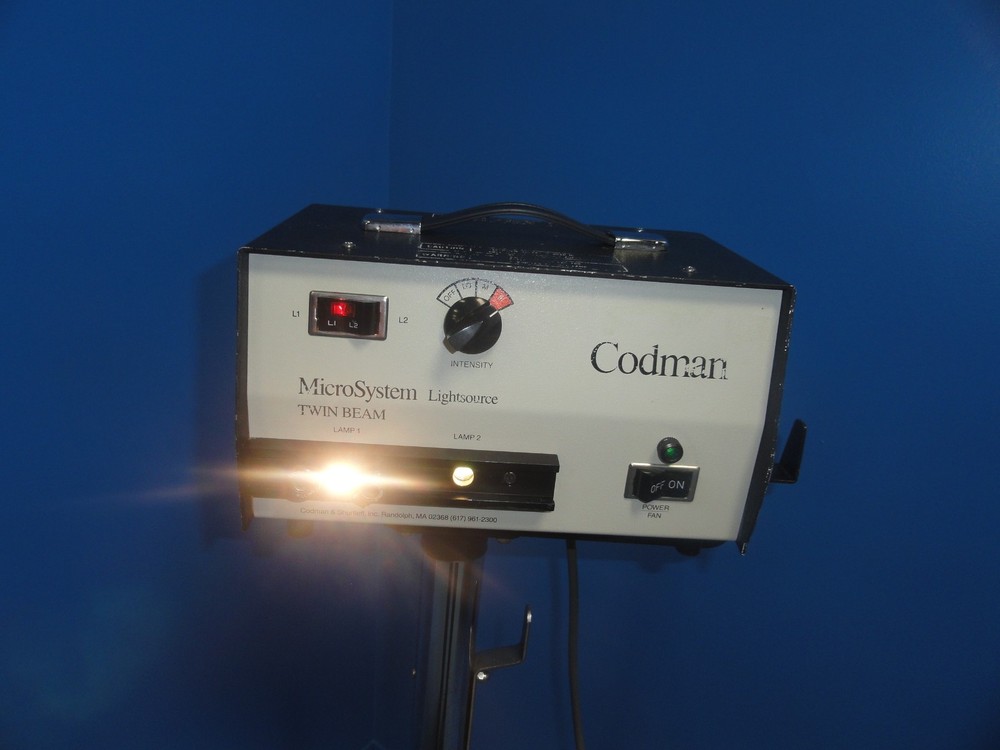 Codman Microsystem Twin Beam Light Source & FO Rotary Headlight ~ 6490
