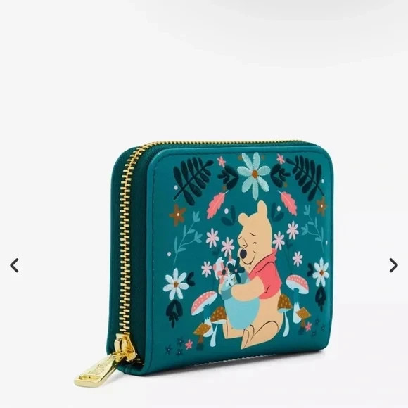 Loungefly Disney Winnie The Pooh Floral Pooh & Friends Folk Floral Wallet NEW