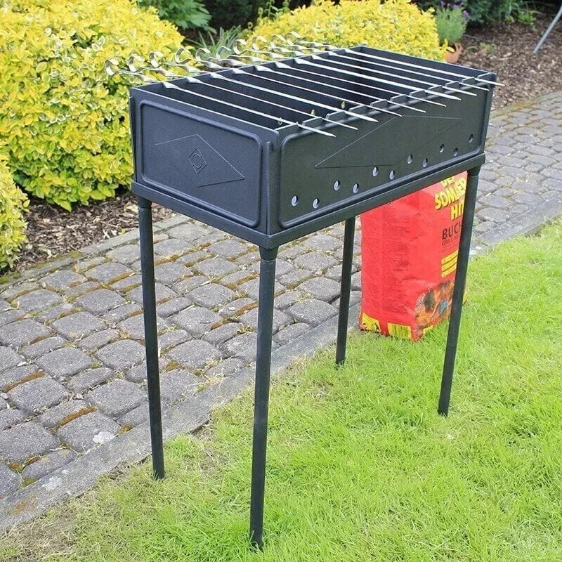 Mangal Grill Kebab Russian Shashlyk BBQ Cast Iron Brazier Barbeque