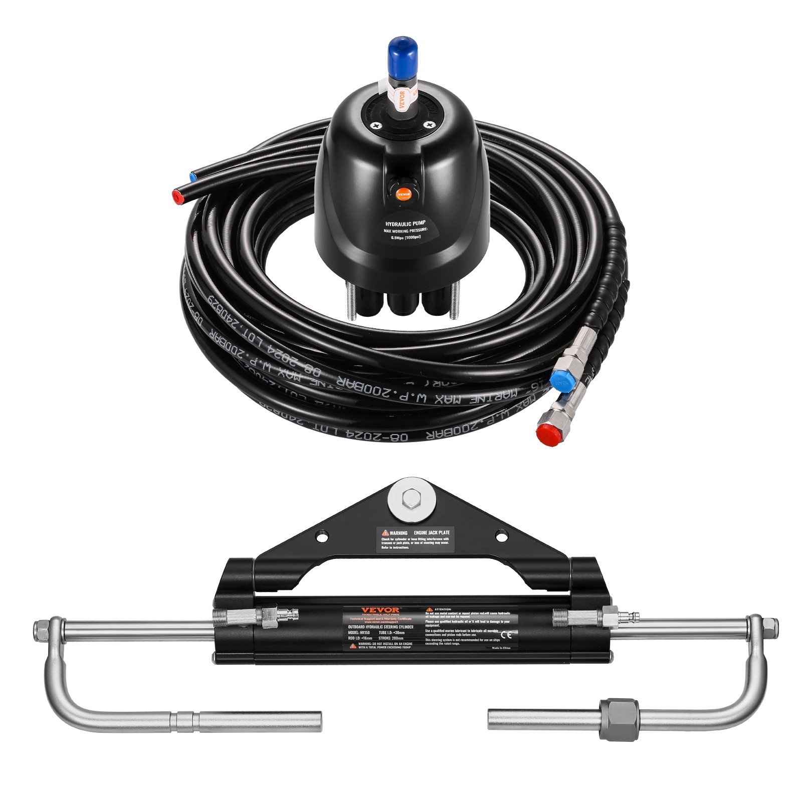 VEVOR 150HP Hydraulic Outboard Steering Kit Marine Boat Hydraulic Steering