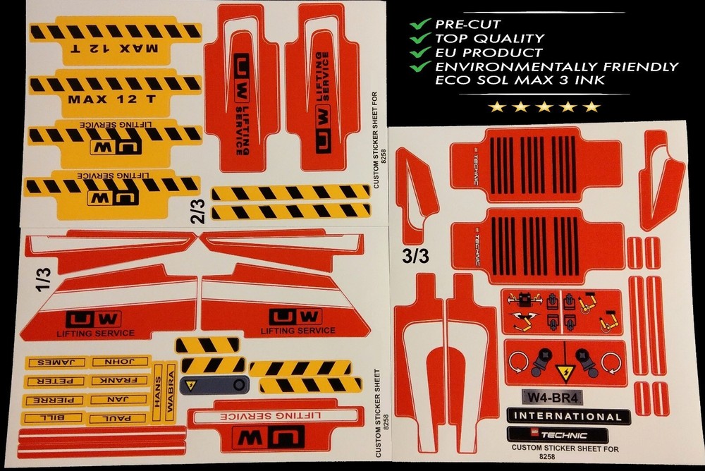 Custom Sticker for 8258 Replacement Sticker for 8258