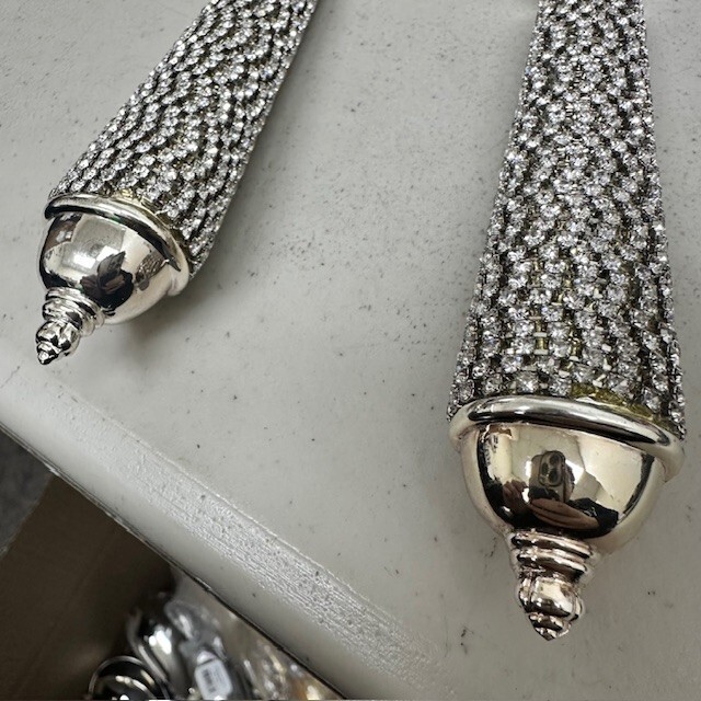 Imperfect Rhinestone Handle Wedding/Party Cake Knife Cutting Serving Set