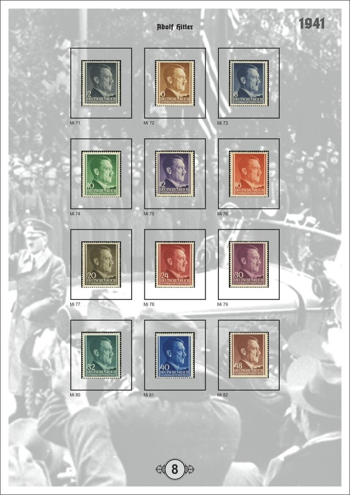 PDF ( DIGITAL ) STAMP ALBUM PAGES Third Reich Poland General Government, 1939-44