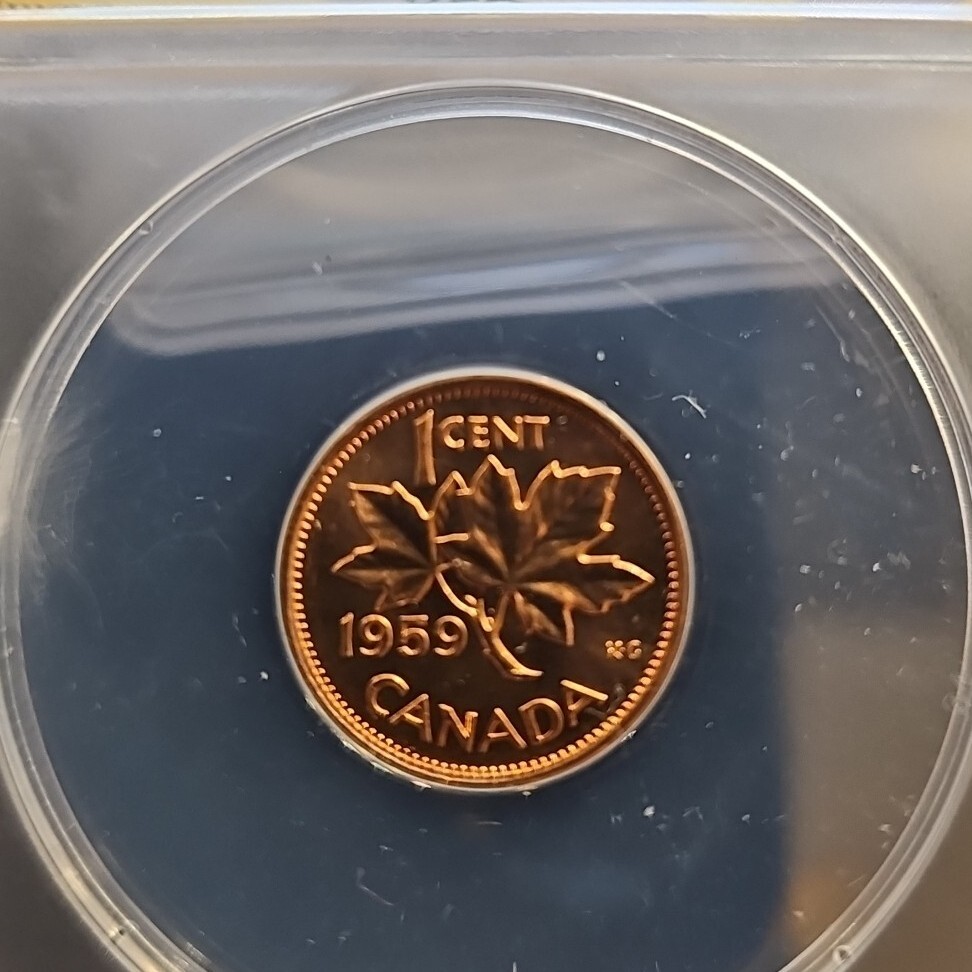1959 CANADA Small cent ANACS MS65 RED BT681