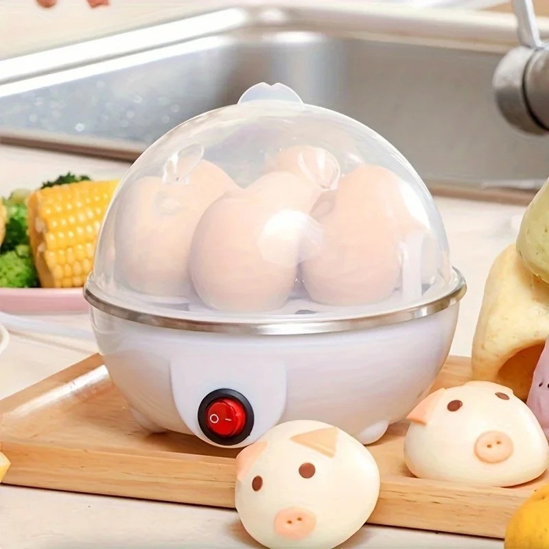Automatic Egg Cooker, 7 Eggs Steamed & Boiled Egg Machine for Breakfast