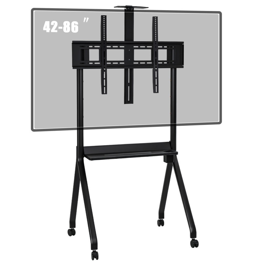 Mobile Cart for Interactive Display 42-86" Universal Rolling Stand Adjust Height