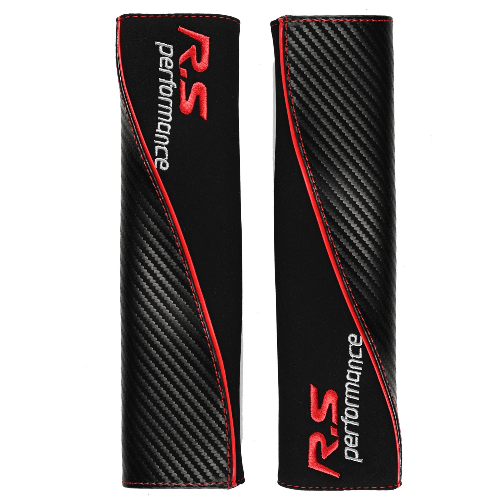 2Pcs Suede Car Seat Belt Cover Pads Carbon Look Shoulder Strap Pad Cushions