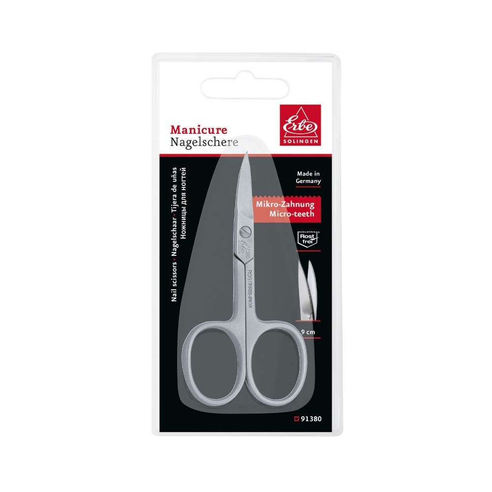 Erbe Solingen Nail Scissors Kullenblatt Micro Teeth 9 cm 3.5 in