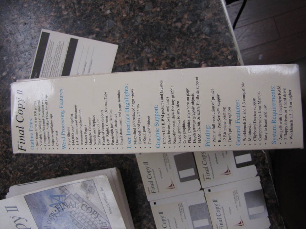 Final Copy II Release 2 ©1992 SoftWood, Inc. Word Processor for Commodore Amiga