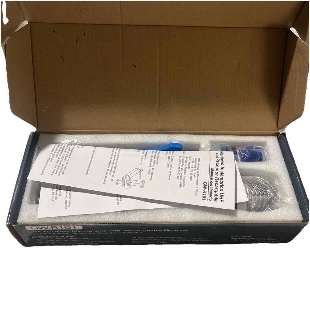 Studio Z GWR101 UHF Wireless Microphone - Silver