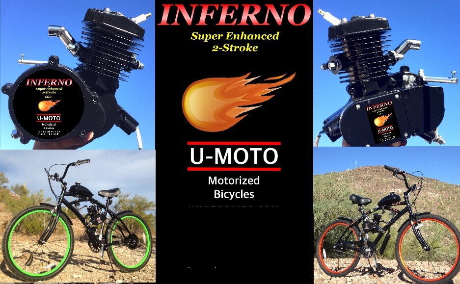 U-MOTO 2-STROKE COMPLETE DIY MOTORIZED BICYCLE KIT WITH 26" BIKE!