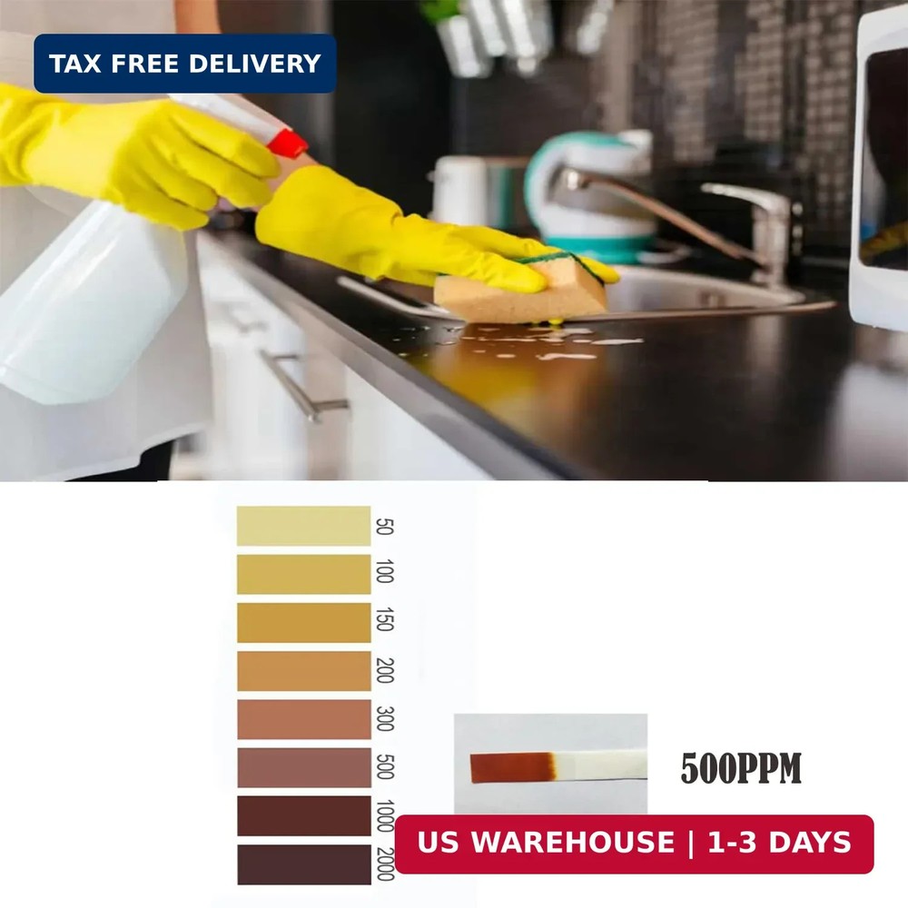 Chlorine Test Strips, Sodium Hypochlorite Solution Test Papers, Bleach Test Pape