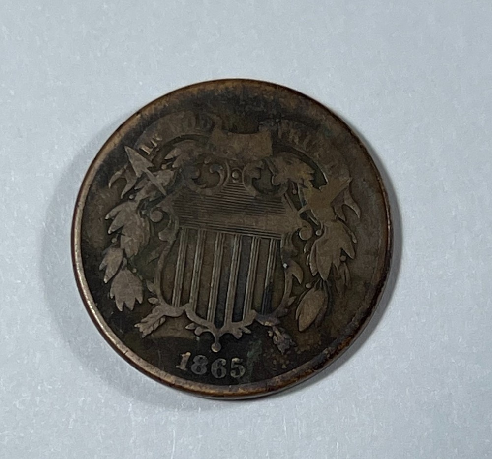 1838 Large 1C & 1865 2C (#21251) Both low grade