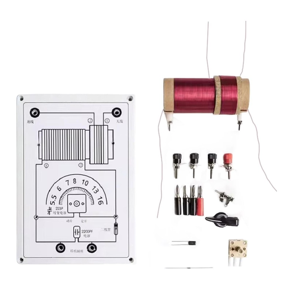 Radio DIY Kit Electronic Two Circuit Assembly for Science Projects Children