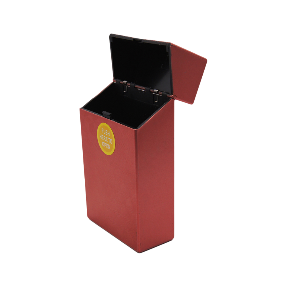 4 PACK 100 Size Push-to-Open Plastic Cigarette Case Cube Square Design