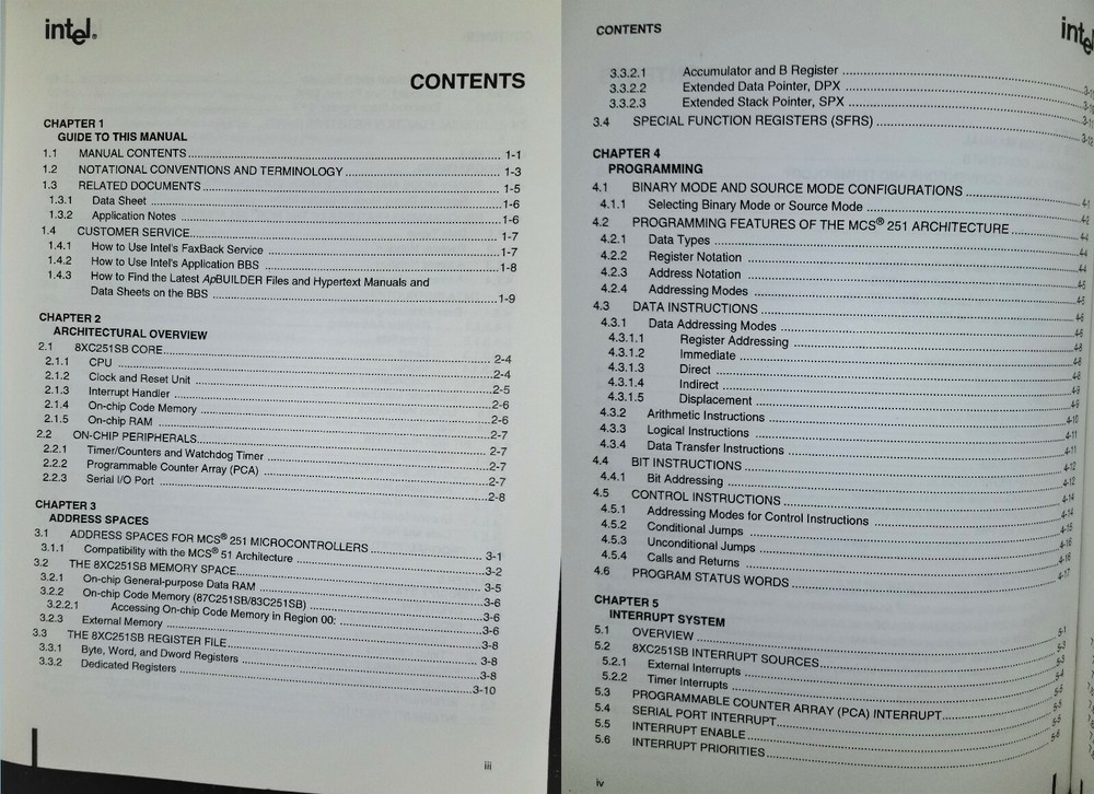 1995 Intel 8XC251SB Embedded Microcontroller User’s Manual w/ Product Preview