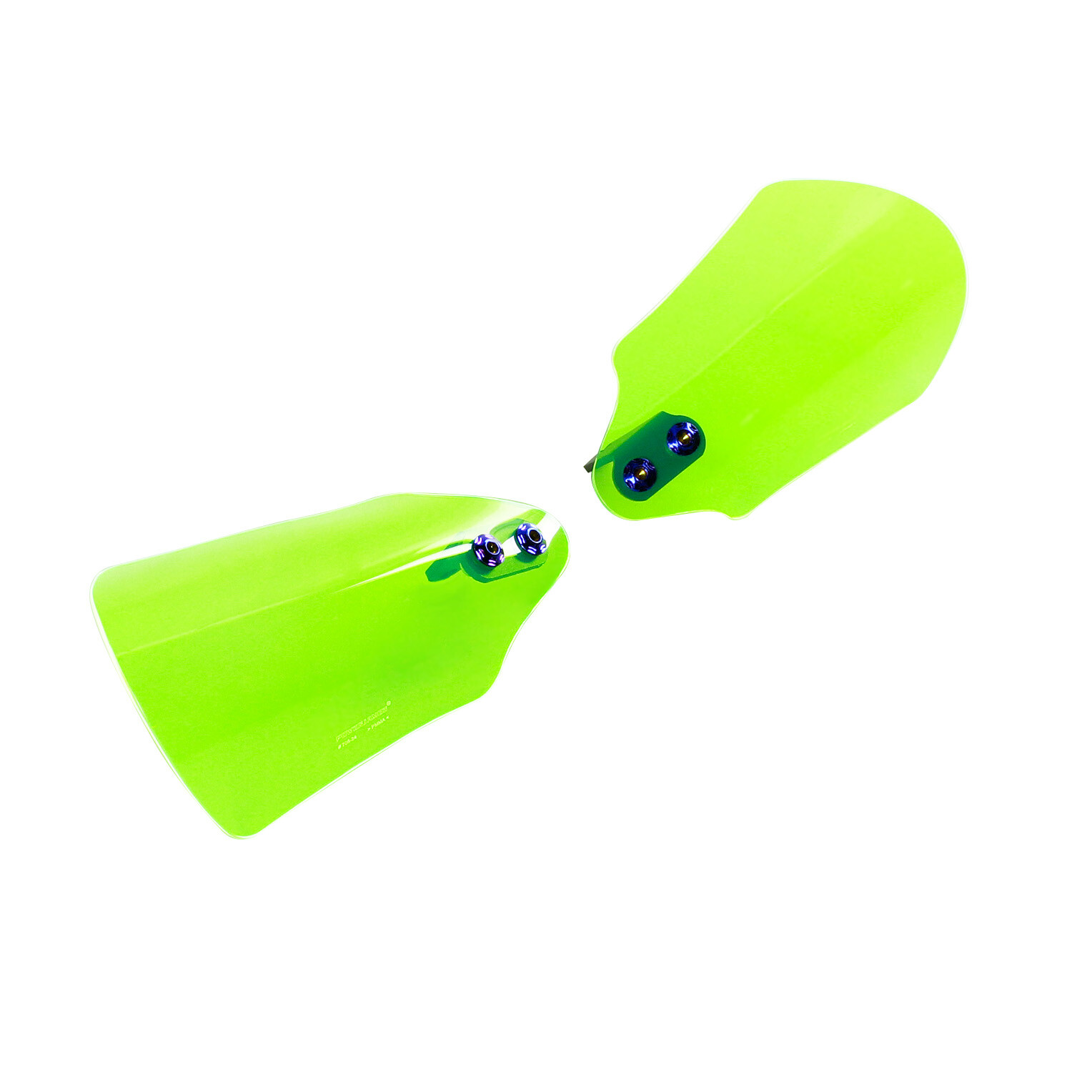 Transparent Green PMMA Acrylic Hand Grips Guard Air Deflector Fits Harley FLH FL