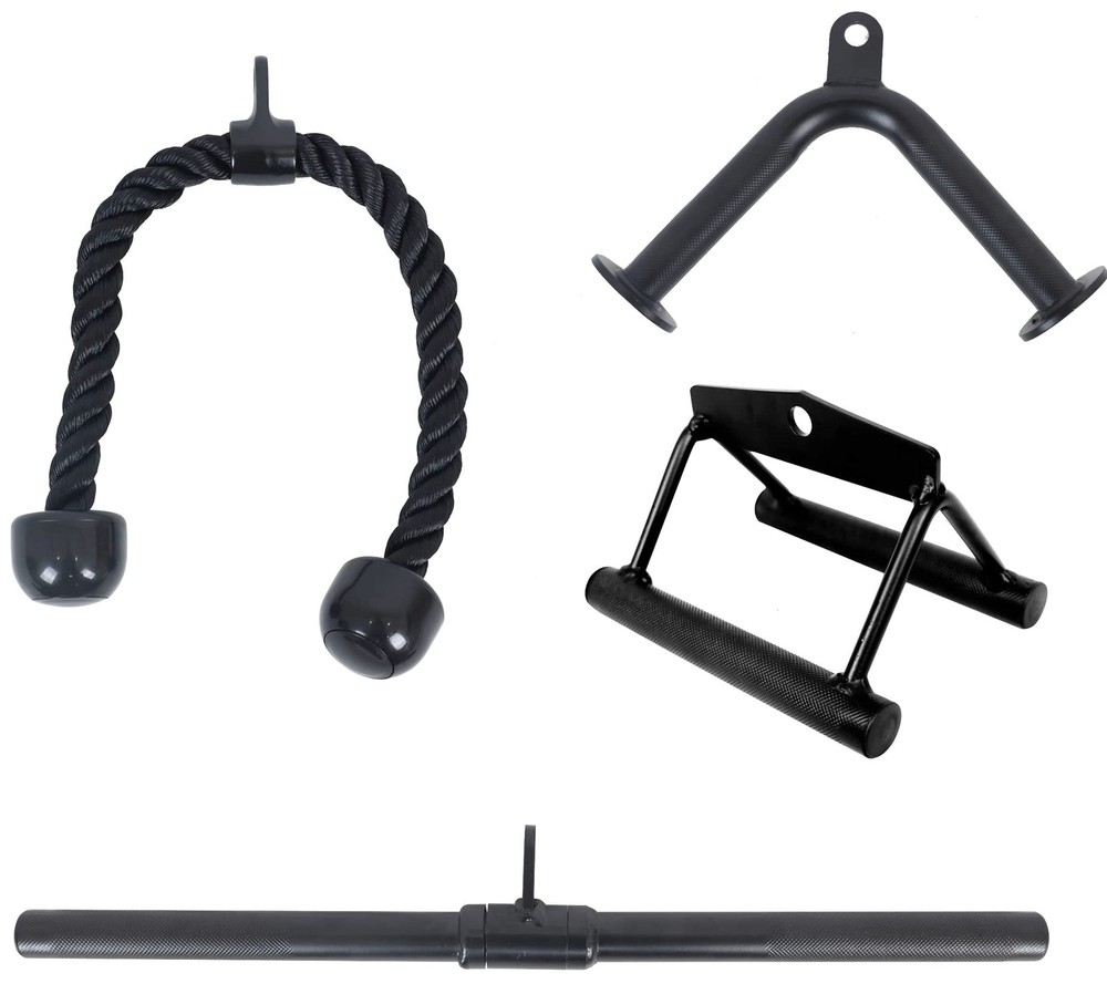 Tricep Press Down Cable Attachment, LAT Pulldown Attachment, Weight Machine A...