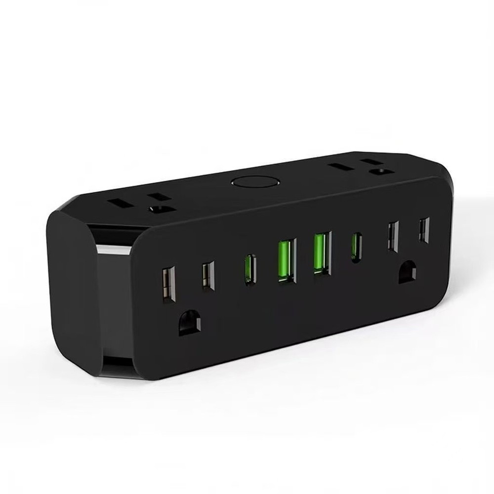 Multi Plug Outlet Surge Protector, 6 Outlet Wall Extender with 2 USB A & 2 USB C