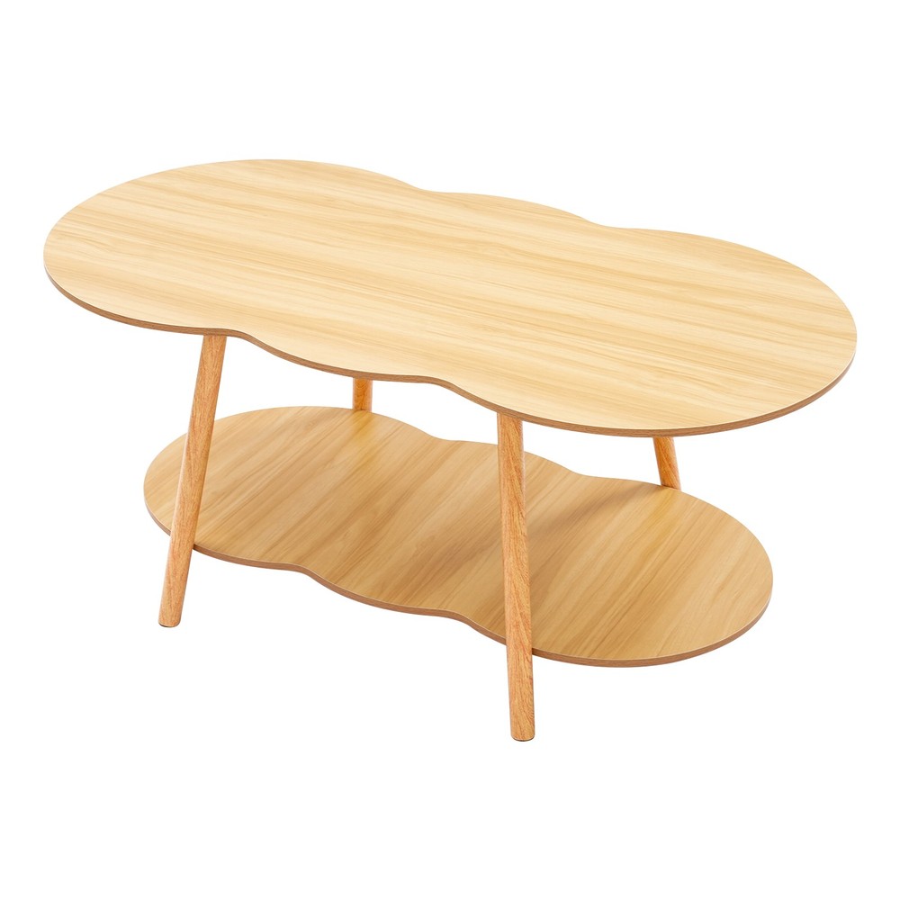 2-Tier Sofa Table Max 66.14 lbs Cloud Shape End Table 19.7in H Coffee Table