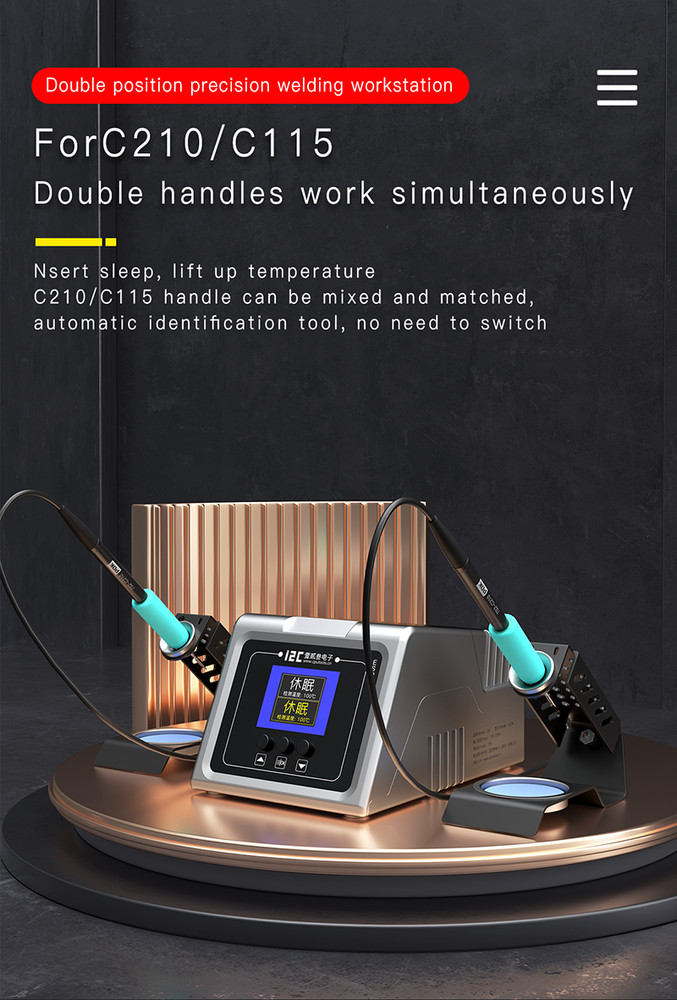 Soldering Station Dual-Handle Intelligent Welding Workstation with Handle Tool