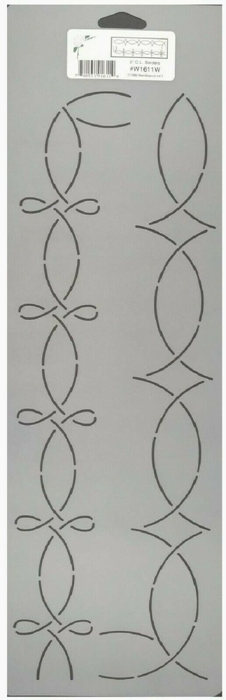 Continuous Line Border Quilting Stencil 2" Quilt Sashing Corner Pattern Template