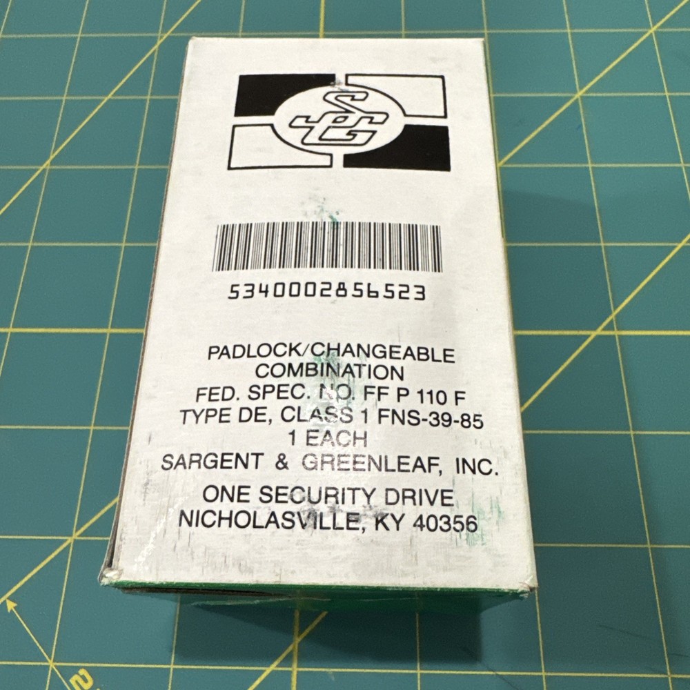 Sargent & Greenleaf Key High Security Key Changing Combination Padlock 8077