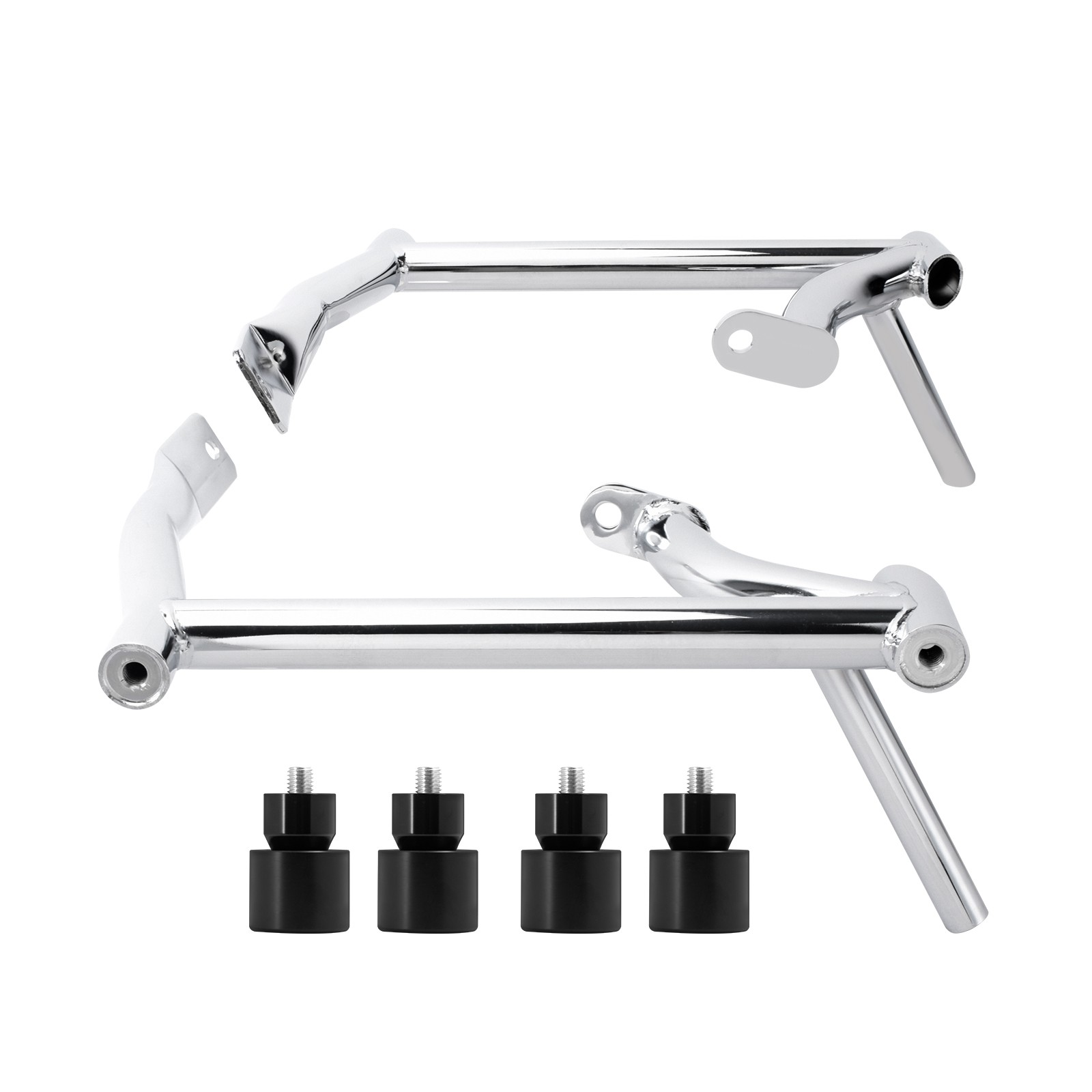 Chrome Crash Bar Rails Saddlebag Guard Protector For Harley Touring FLHX 09-25