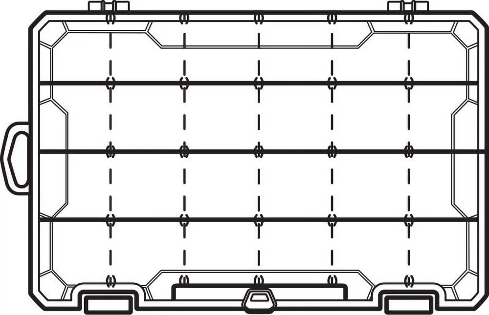 FISHING TACKLE BOX Large, Clear Plastic