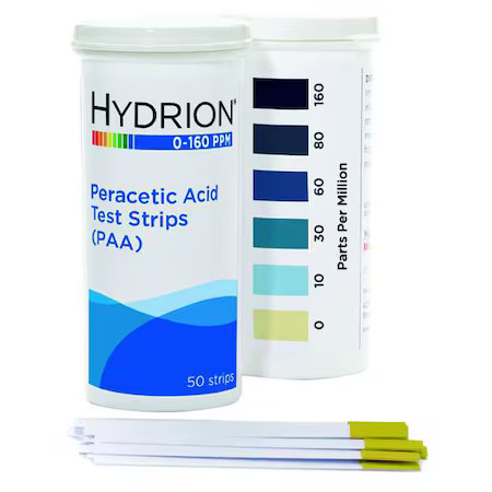 Hydrion Paa160 Peracetic Acid Test Strip, 50 Strips