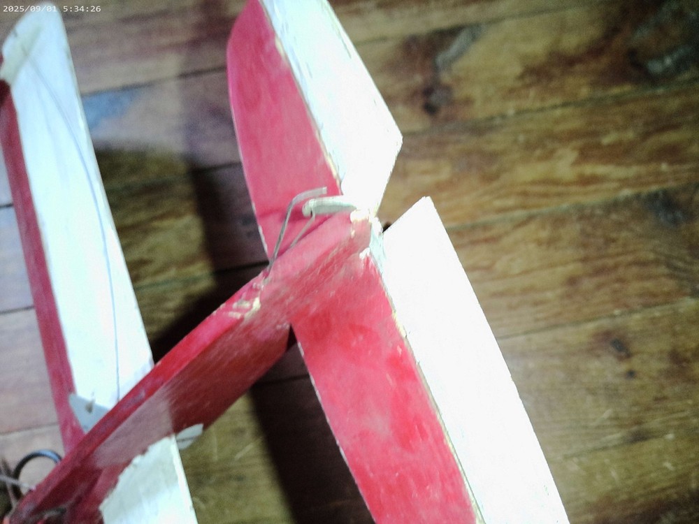 Vintage Tether Control Line Balsa Wood Plane with Thimble Drome Engine