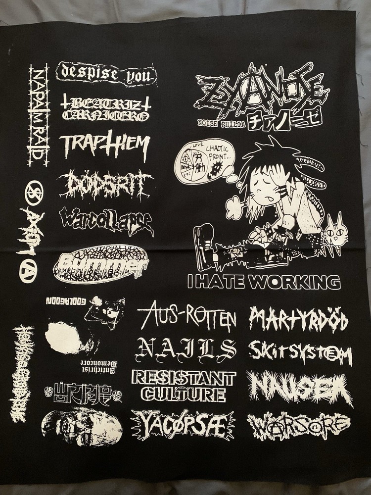 Crust Punk Patches Sheet