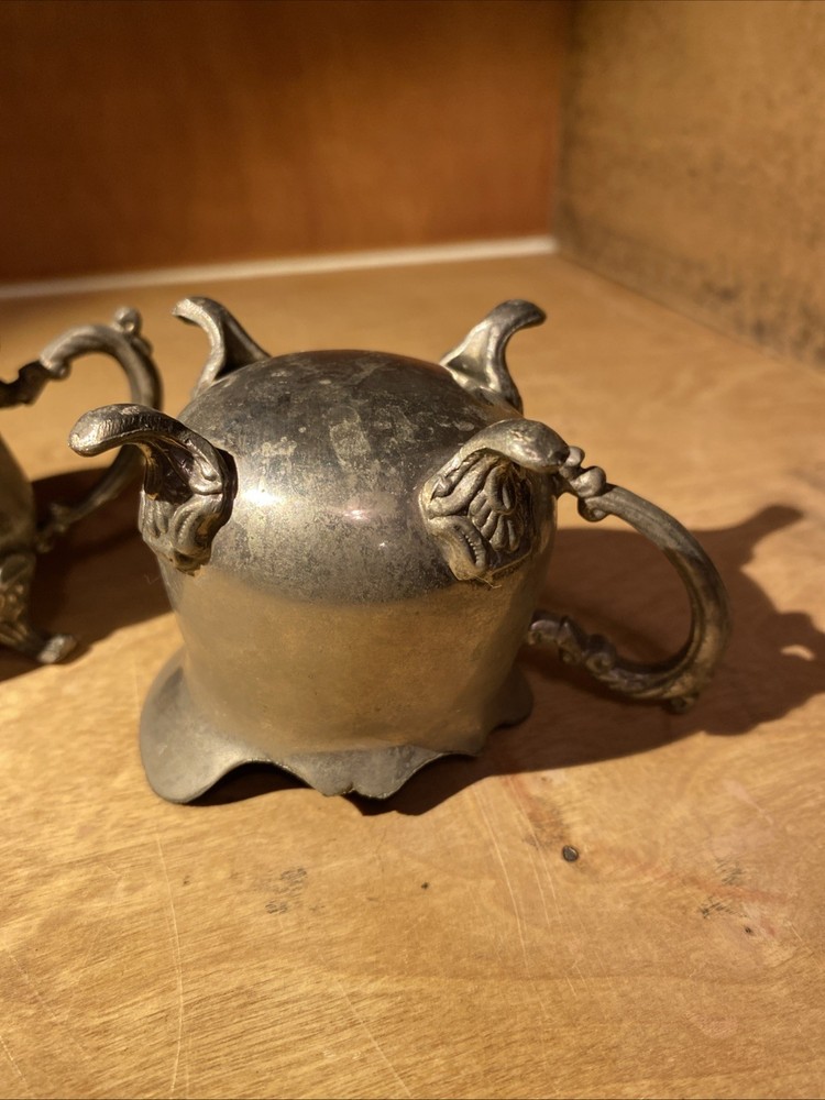 Creamer & Sugar Silver Metal UNBRANDED