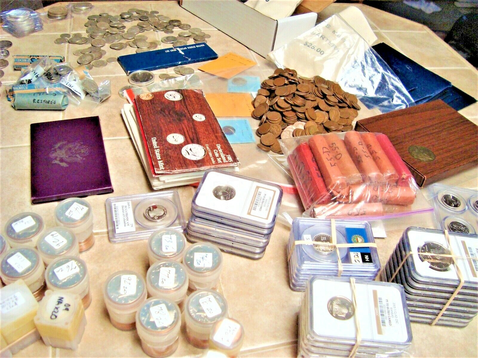BIG GRAB BAG WITH OVER 80 COIN, SILVER, MINT, PROOF COINS, PR69 NGC/PCGS #NB5