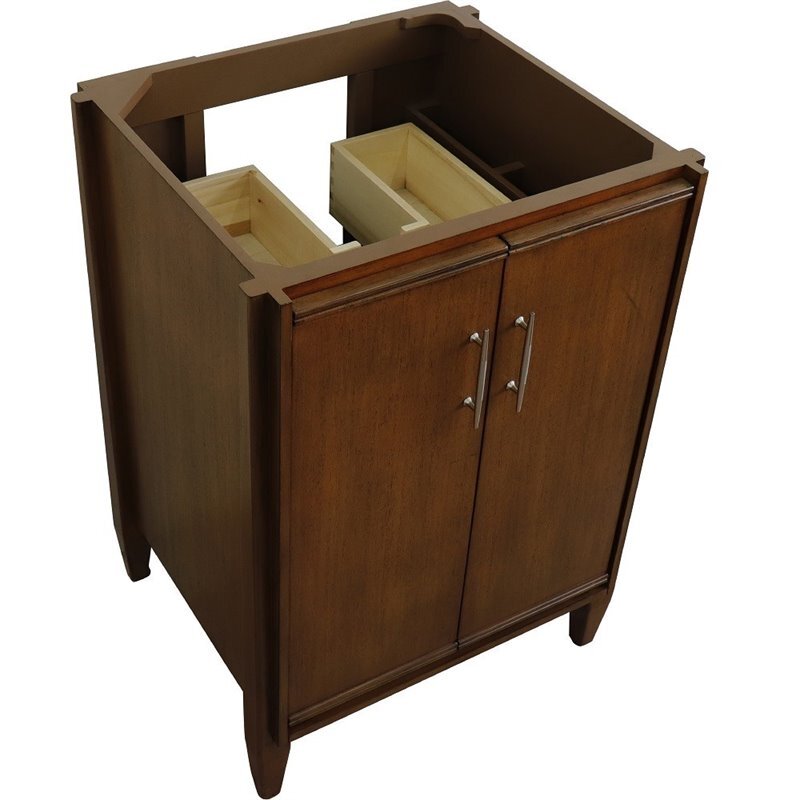 MCM 24" Single Sink Solid Wood Vanity in Walnut (Cabinet Only)