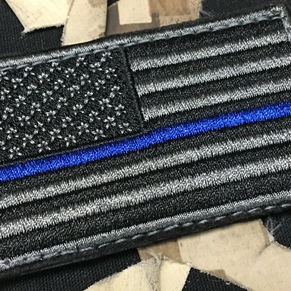 NEW Warrior Morale Patch - US Flag - Black/Grey/Blue