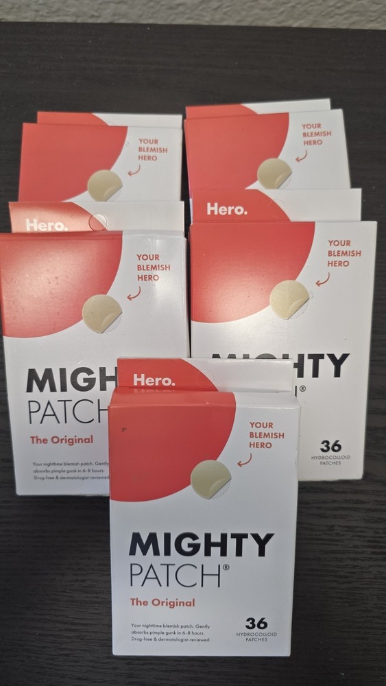 Hero Cosmetics Mighty Patch Original Hydrocolloid Acne Pimple 36 (5 Pack)
