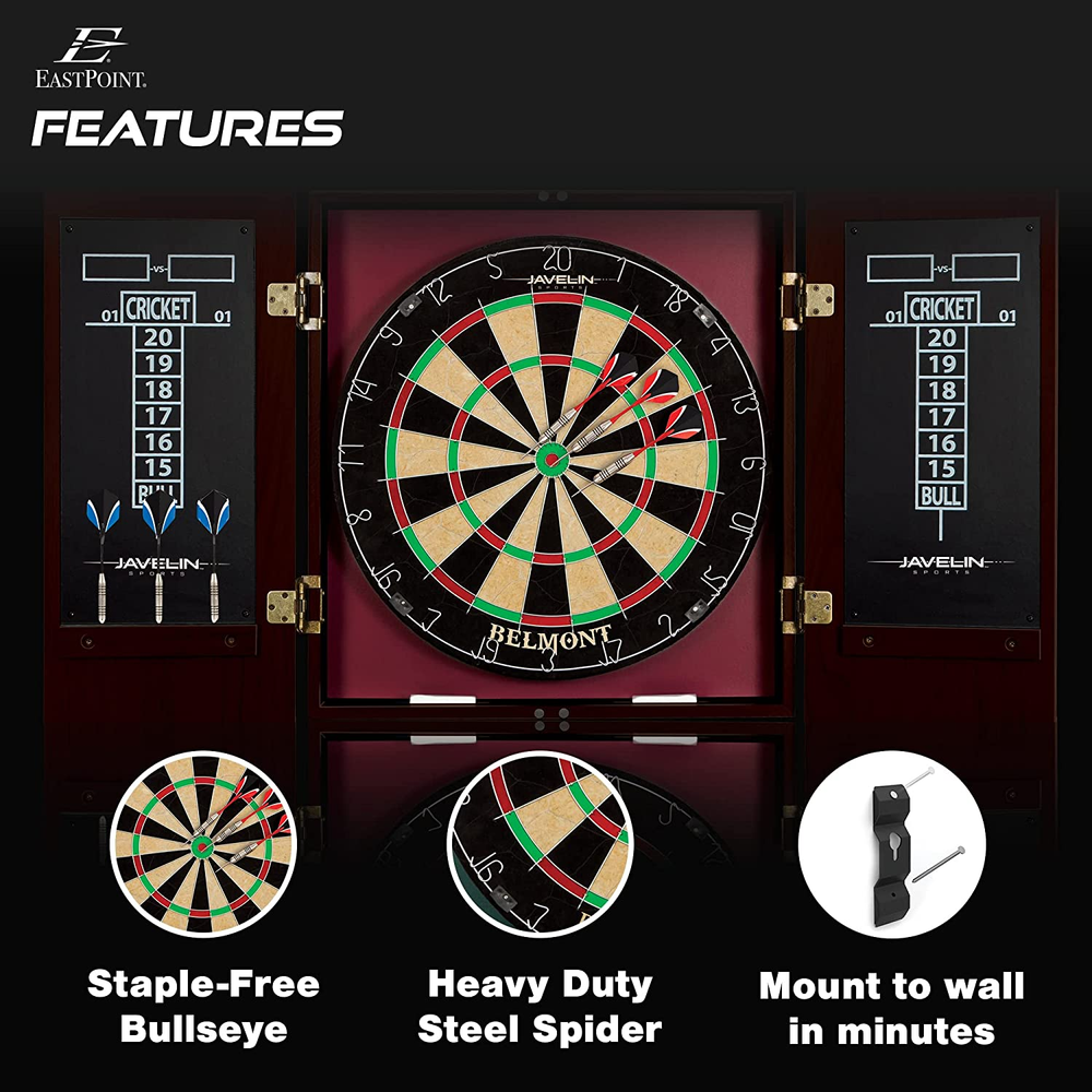 Bristle Dartboard and Cabinet Sets- Features Easy Assembly - Complete with All A