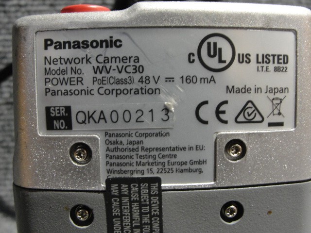 Panasonic Arbitrator Full HD 360 Network Camera WV-VC30 With Bracket