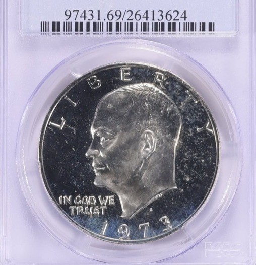 1973 S $1 Silver Ike Eisenhower Dollar Proof PCGS PR69DCAM