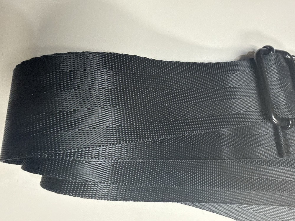 Adjustable Black Nylon Strap With Metal Clasps