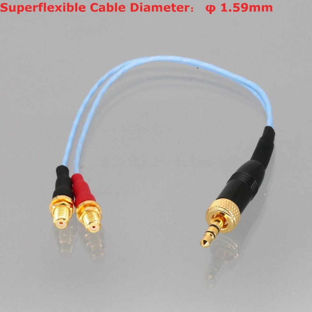 3.5mm Locking Plug to L/R 2x Microdot Jack Cable Microphone Preamplifier Pre-Amp