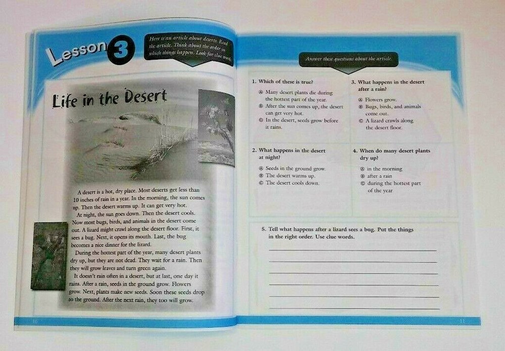 +ANSWERS! Reading Comprehension Focus On Understanding Sequence 1st Grade 1 & 2