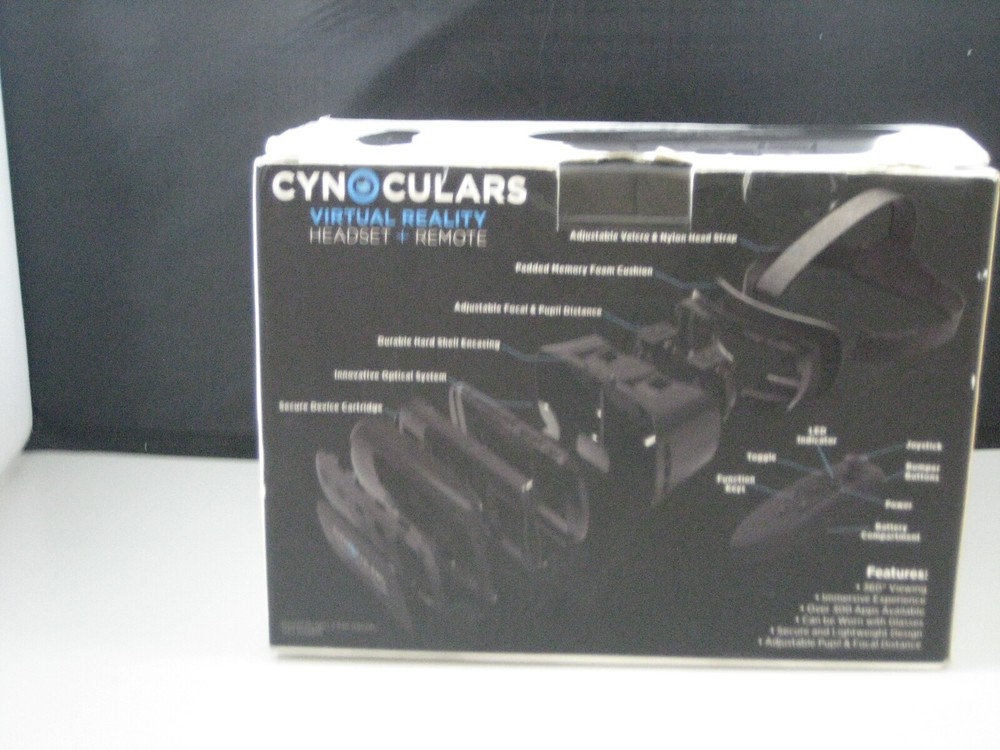 Cynoculars Virtual Reality Headset and Wireless Remote New