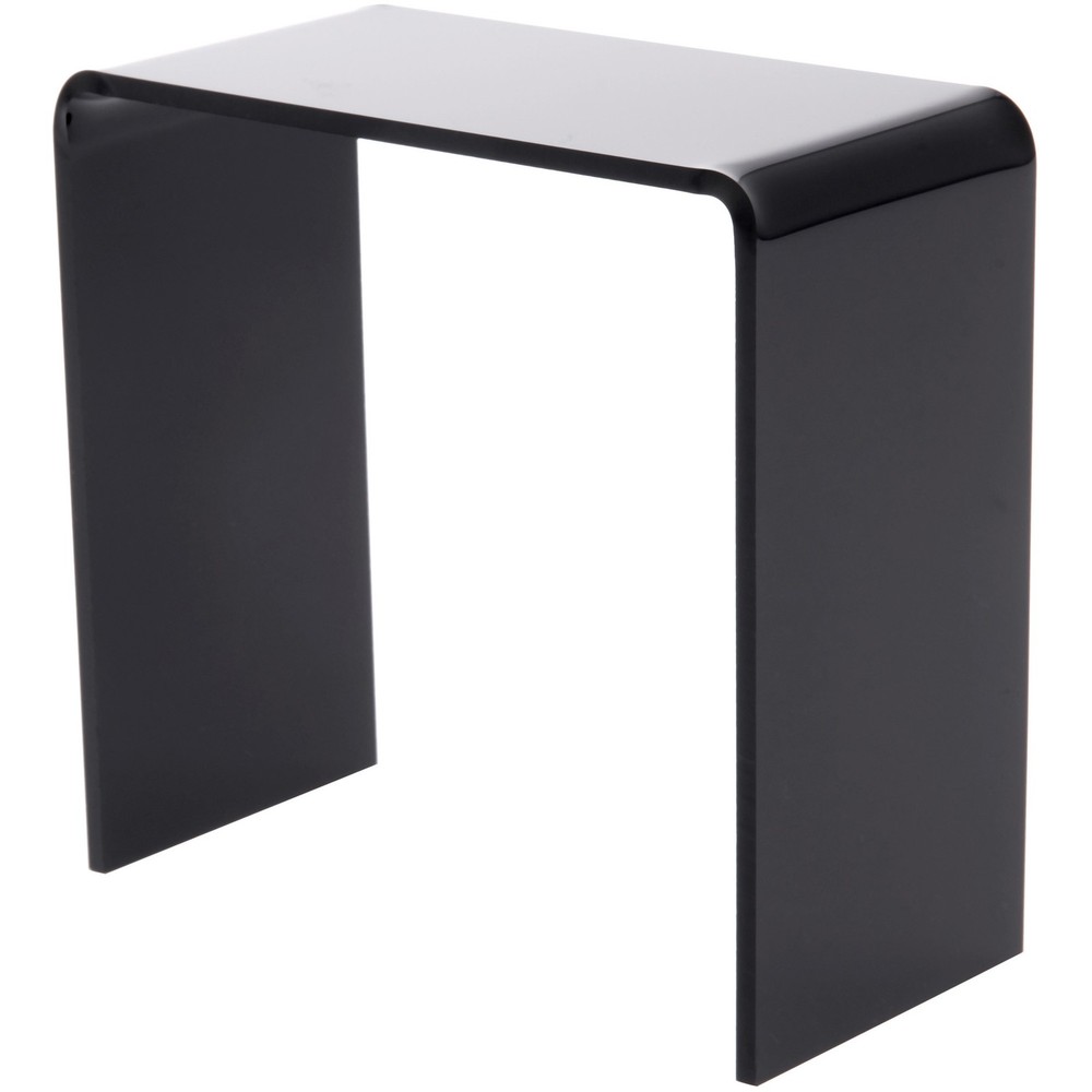 Plymor Black Acrylic Vertical Rectangular Display Riser, 4" H x 4" W x 2" D