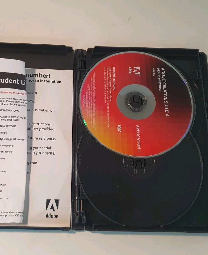 Adobe Creative Suite 4 Design Premium Mac OS Student Licensing