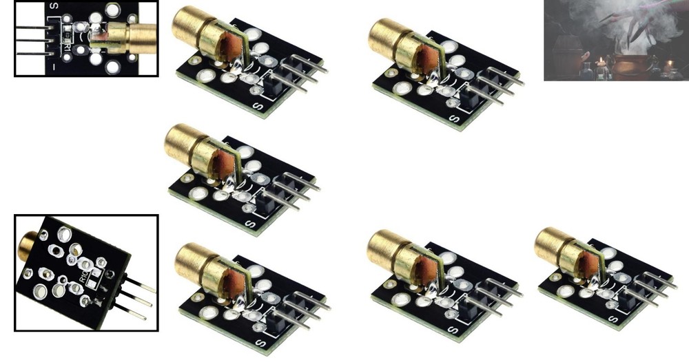 5mW DC 5V Laser Transmitter Modules with Copper Housing for DIY Electronics