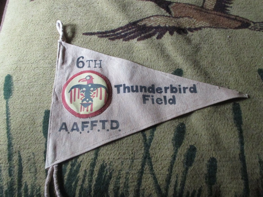 WWII USAAF THUNDERBIRD FIELD  BARRACKS BAR WALL FLAG
