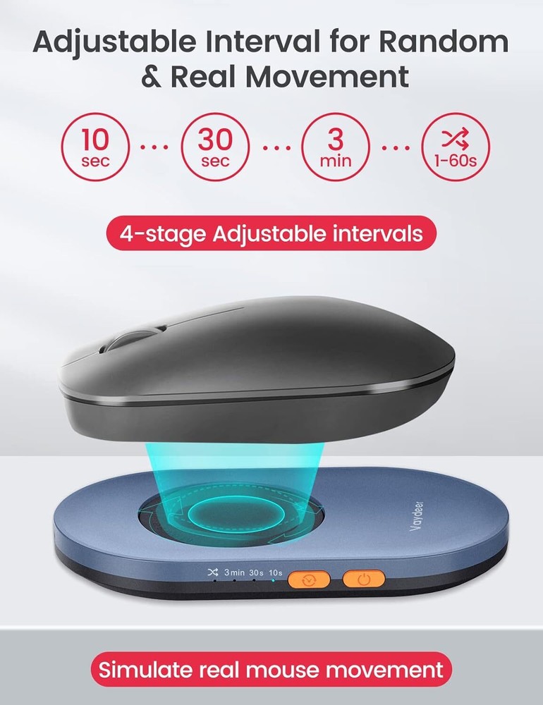 Ultra Slim Undetectable Mouse Mover With Adjustable Intervals